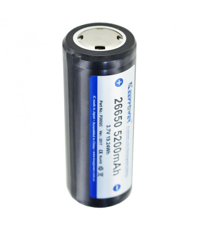 26650 5200mAh, Keeppower battery with protection
