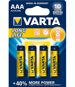 AAA baterijas elements Varta Longlife, 4 gab.