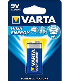 9V element Varta High Energy , 1 gab.