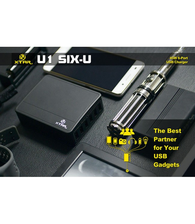 6 portu USB lādētājs  XTAR SIX-U