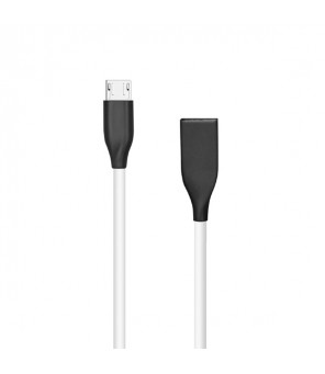 Силиконовый кабель USB - Micro USB (белый, 1m)