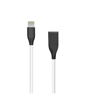 Силиконовый кабель USB- Lightning, 2m (белый)