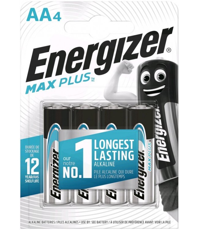 Energizer Max Plus LR6 AA batteries, 4 pcs.