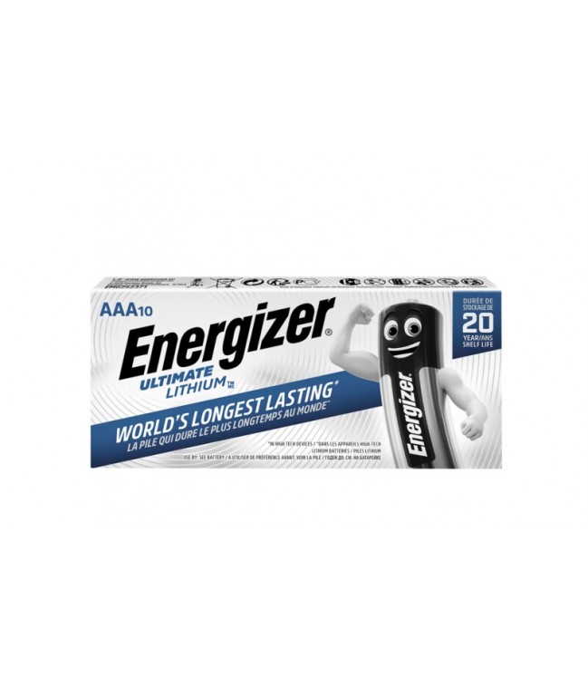 Energizer Ultimate Lithium AAA baterijas, 10 gab.