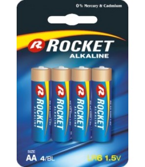 Rocket Alkaline AA elements, 4 gab.