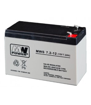 MWpower švino rūgštinis 12V 7.2Ah F1(187) AGM akumuliatorius