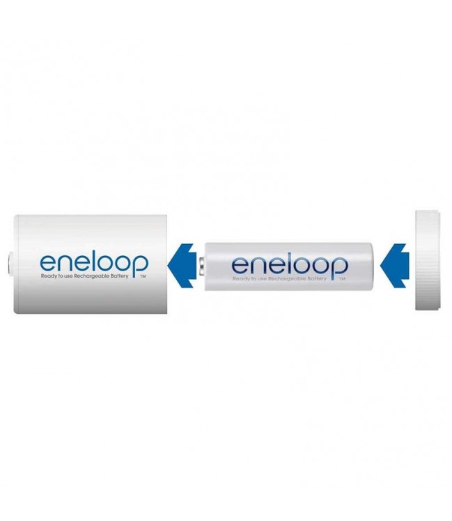 Eneloop adapter for R14 type C battery from R6 battery, 2pcs