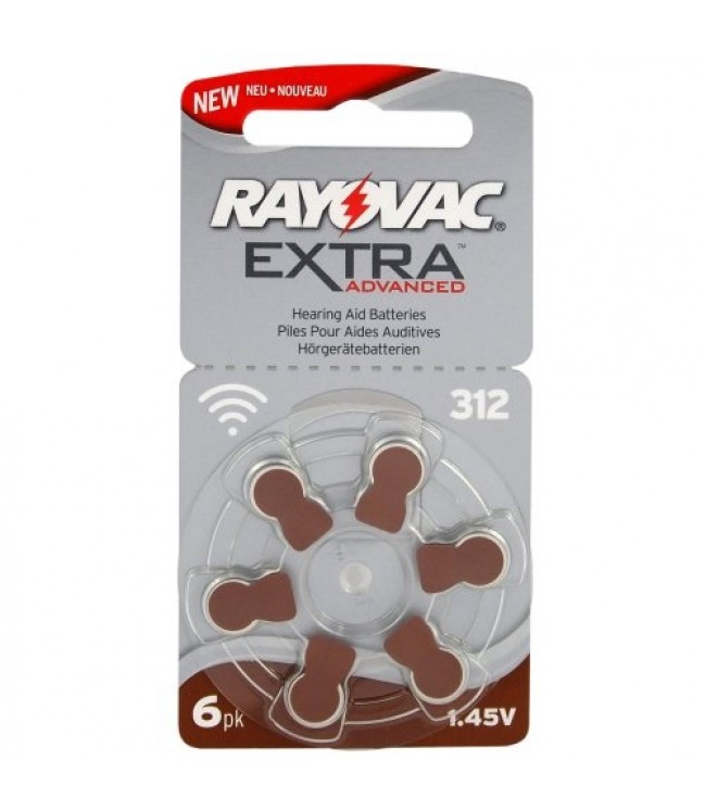 Rayovac Дополнительные элементы для слуховых аппаратов PR41 312, 6 шт.