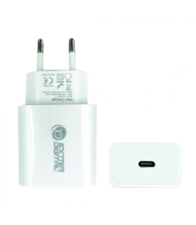 Зарядное устройство USB Type-C: 220V, 18W, PD