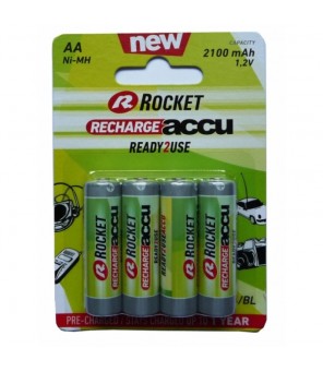 AA baterija Rocket RTU 2100mAh, 4 gab.