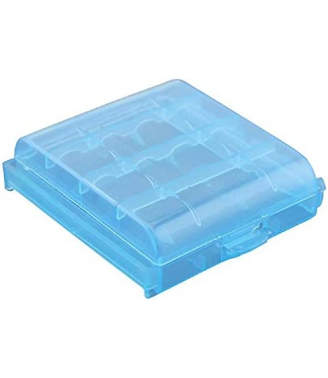 AA and AAA battery case, for 4 batteries, blue