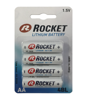AA baterijas Rocket Lithium, 4 gab.