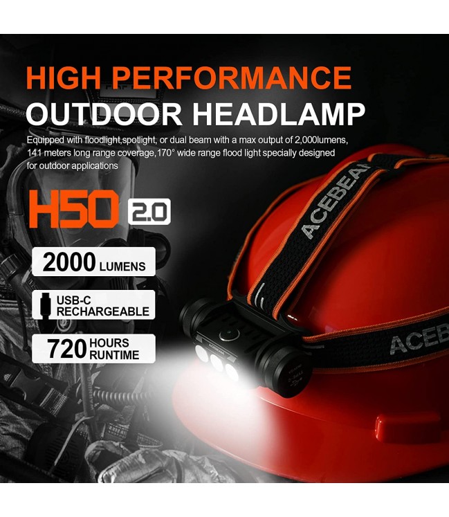 AceBeam H50 2.0 lukturītis 2000lm