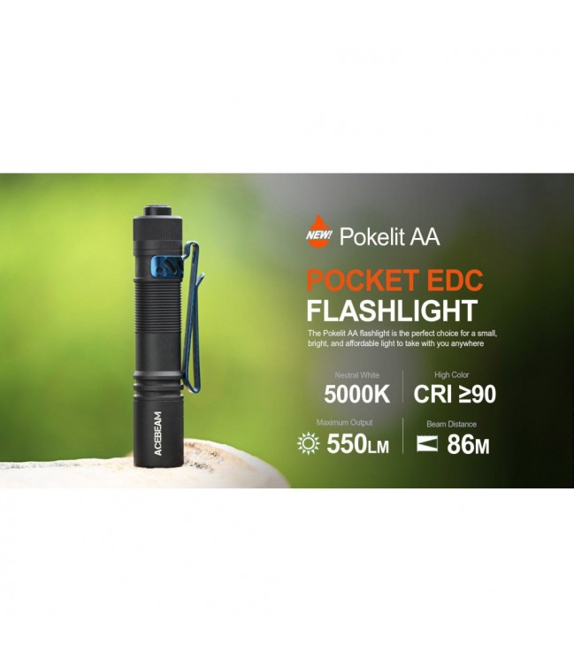 AceBeam pocket flashlight Pokelit AA Black