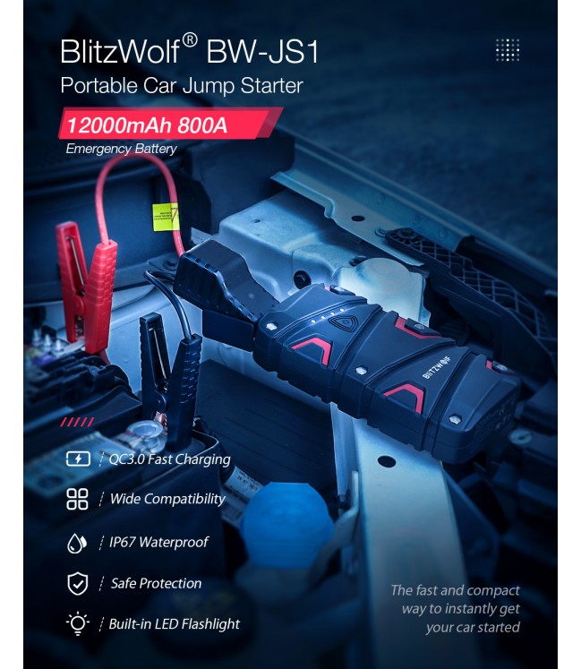 Automašīnas lēciena starteris BlitzWolf BW-JS1