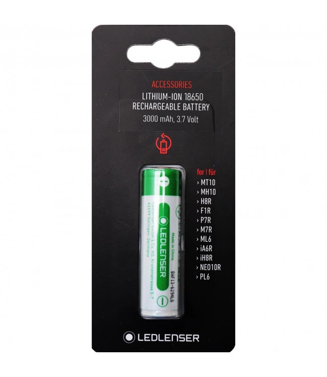 Ledlenser 18650 battery for MT10, MH10, H8R, F1R, P7R, M7R, NEO10R