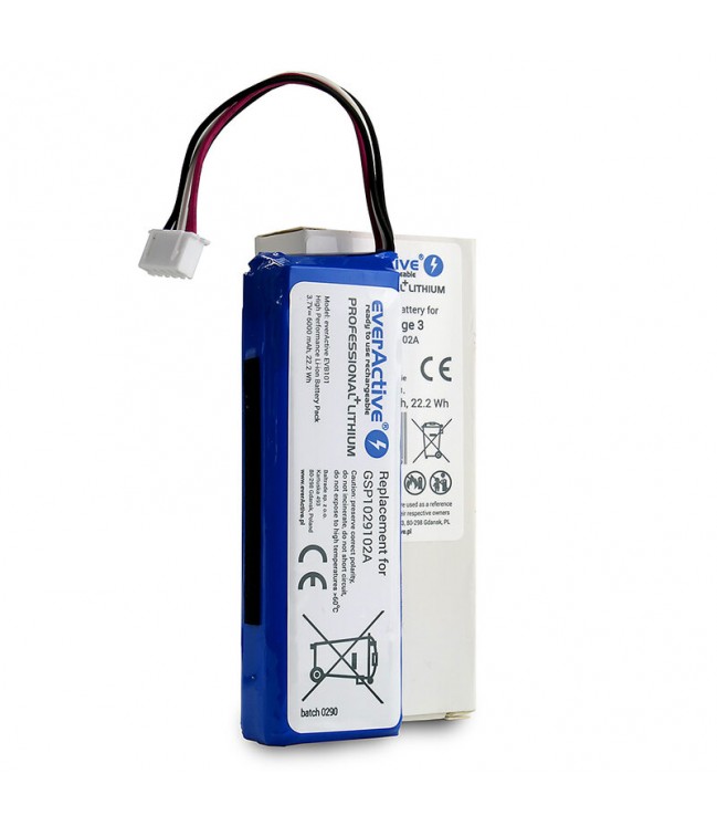 Battery everActive EVB101, suitable battery for JBL Charge 3 column