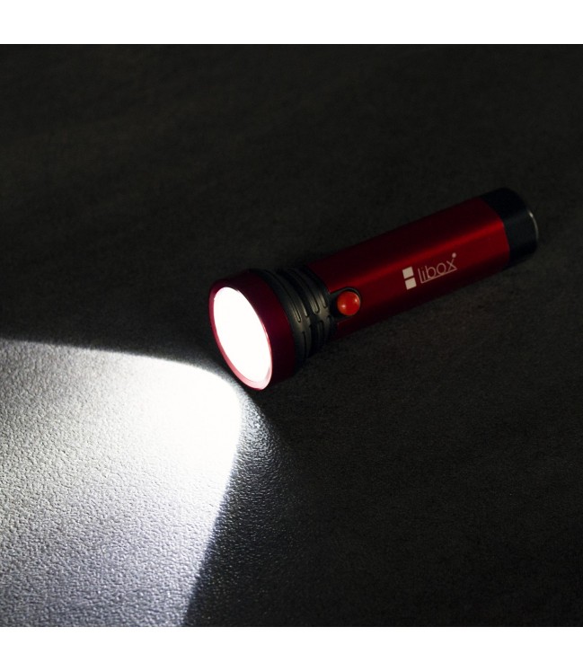 Алюминиевый аккумуляторный фонарик COB + LED