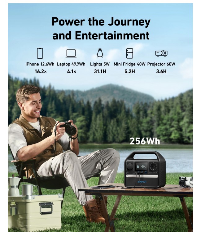 Anker 521 portatīvā elektrostacija 256Wh 300W