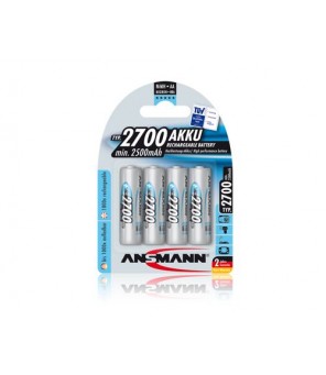 ANSMANN baterija R6 (AA) 1.2V 2700mAh Ni-Mh (4 gab. blisterī)