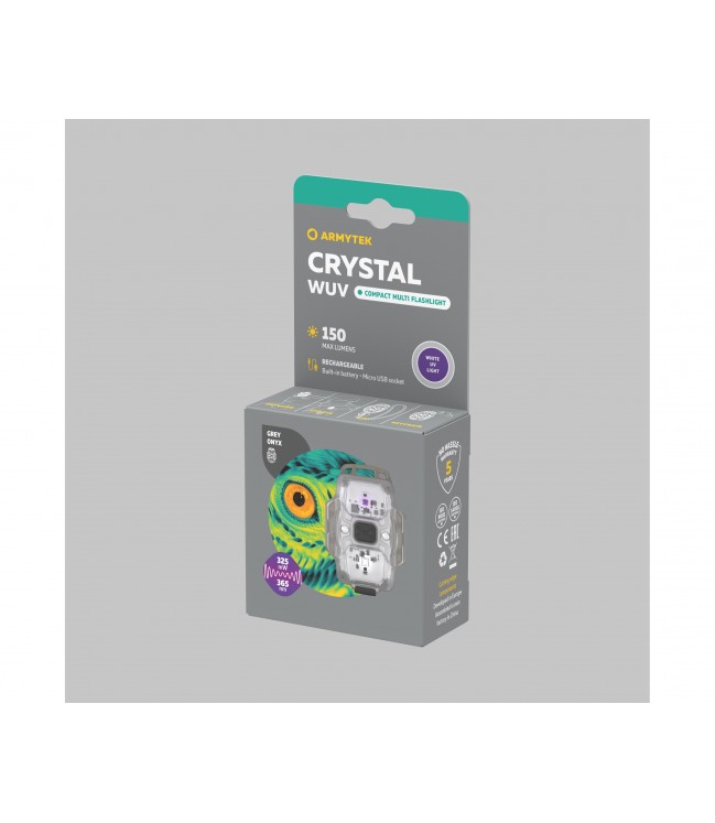 Фонарь Armytek Crystal WUV 150lm серый F07001GUV