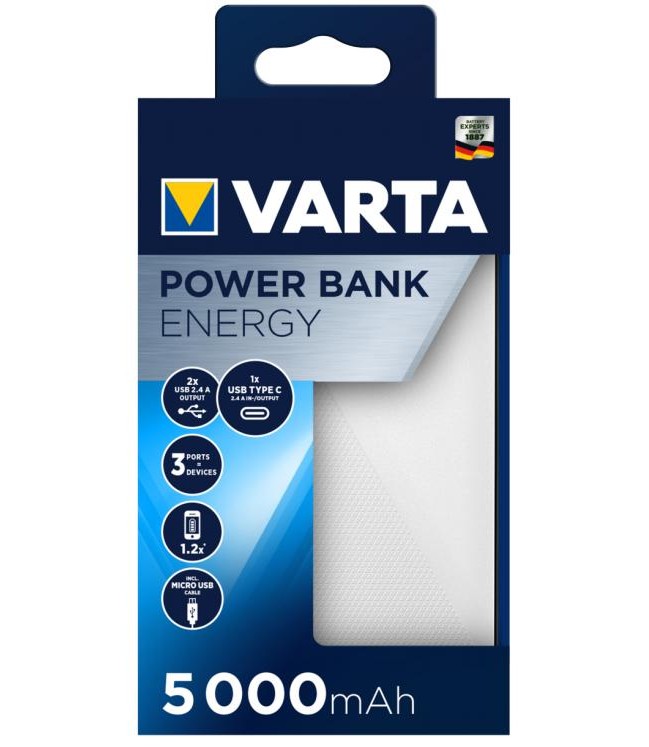 Резервный блок питания VARTA ENERGY 5000mAh Powerbank 57975