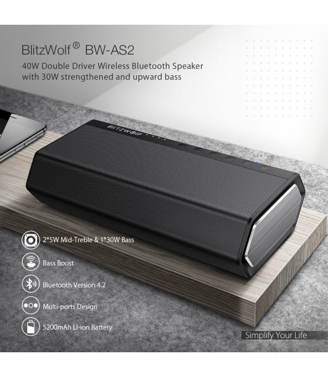Bluetooth skaļrunis Blitzwolf BW-AS2 40W 5200mAh