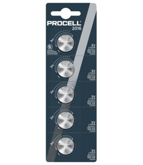 Duracell Procell CR2016 baterijas 5 gab.