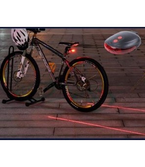 Aizmugurējā LED velosipēda gaisma ar lāzeru