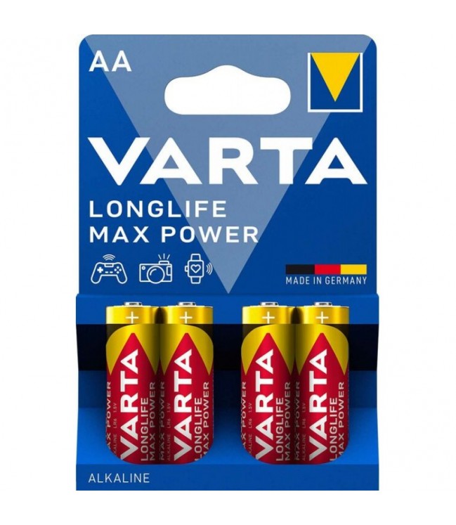 Элементы Varta Longlife Max Power AA, 4 шт.