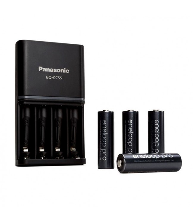Зарядное устройство Eneloop BQ-CC55 + 4 аккумулятора Eneloop PRO 2550mAh AA