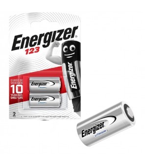 Energizer CR123 baterija, 2 gab.