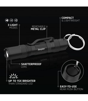Energizer flashlight - keychain with AAA battery - 100lm