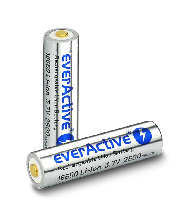 EverActive 18650 3.7 V Li-ion 2600 mAh micro USB battery with box