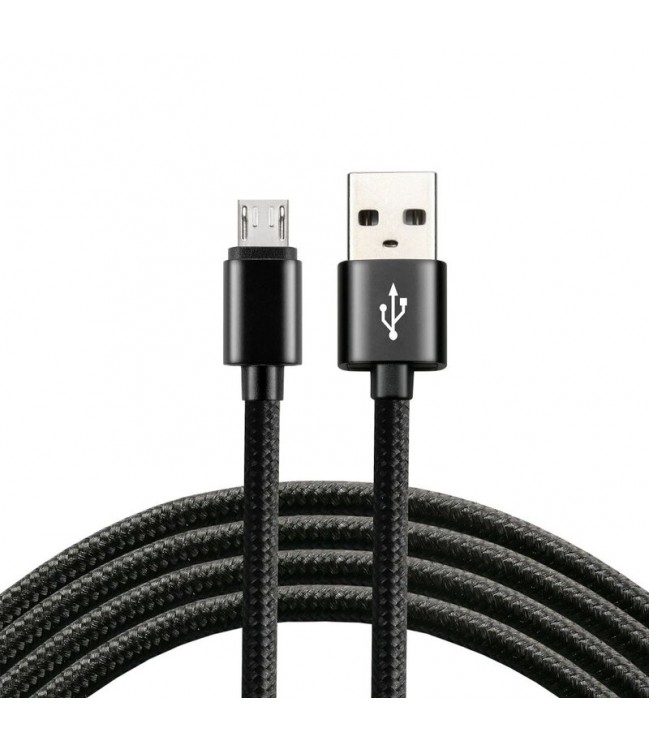 EverActive 2m braided cable USB - micro-USB 2.4A CBB-2MB