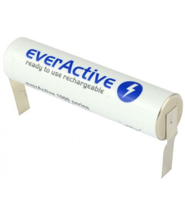 everActive R03 AAA 1000mAh rechargeable battery with U-type soldering contacts