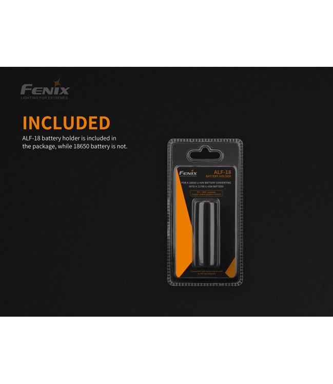 Fenix ALF-18 18650 to 21700 battery adapter