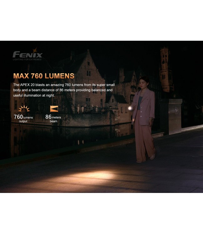 Fenix APEX 20 Rechargeable LED Key Ring Torch - 20th Anniversary Limited Edition