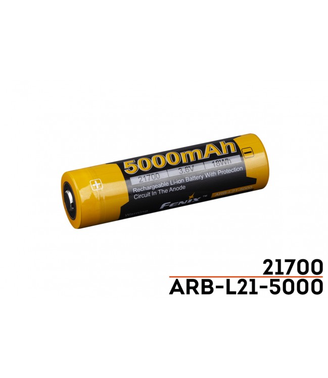 Fenix ARB-L21-5000 21700 5000mAh 3.6V rechargeable battery
