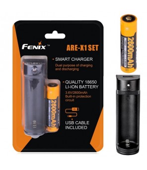 Fenix ​​ARE-X1 lādētājs un 18650 2600mAh akumulatoru komplekts