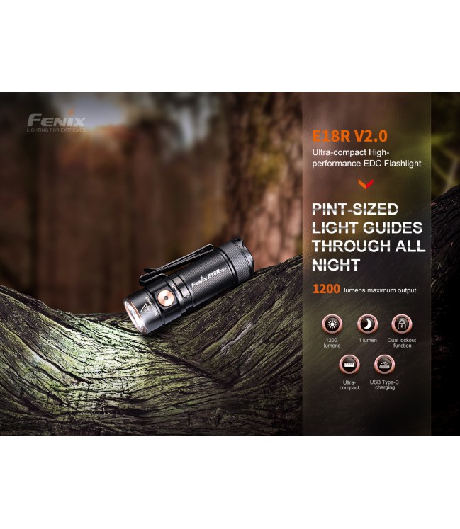 Fenix ​​​​E18R V2.0 uzlādējams LED lukturītis