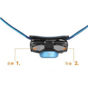 Fenix HL12R uzlādējams lukturītis uz galvas, zils