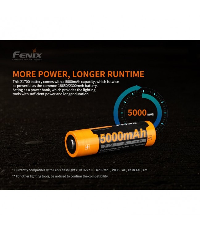 Fenix ARB-L21-5000 V2.0 LiIon akumulators 21700