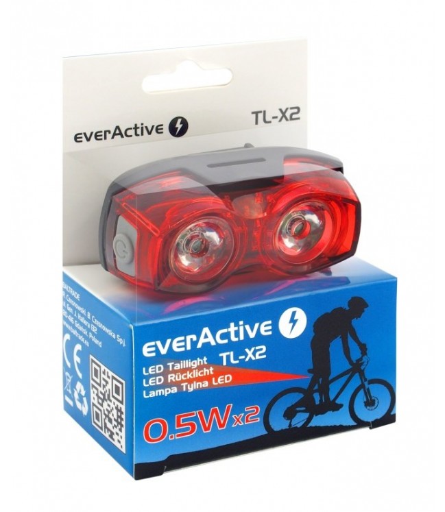 Aizmugurējais velosipēdu lukturis everActive TL-X2