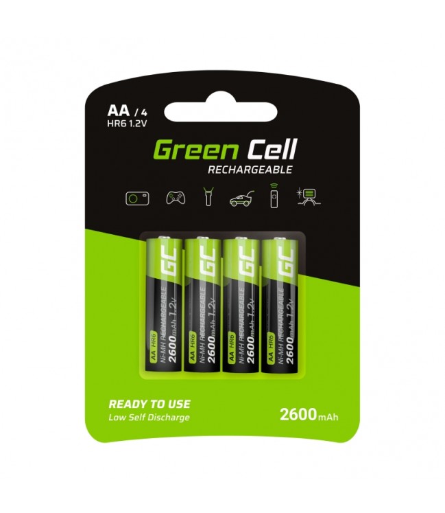 GREENCELL Green Cell akumulators 4x AA HR6 2600mAh GR01