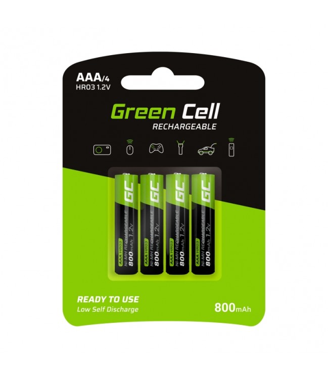 Аккумулятор Green Cell GREENCELL 4x AAA HR03 12 В 800 мАч GR04
