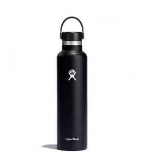 Hydro Flask Standard Mouth ceļojumu pudele ar standarta elastīgu vāciņu 710 ml S24SX001 Black