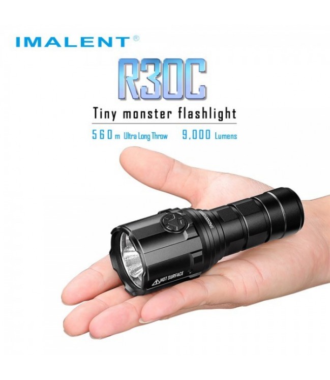 Imalent R30C flashlight, up to 9000lm