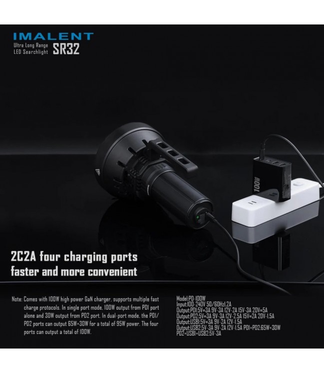 Imalent SR32 120000 lumen flashlight