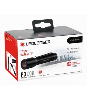 Ledlenser P3 Core, фонарик на аккумуляторе, 90 лм